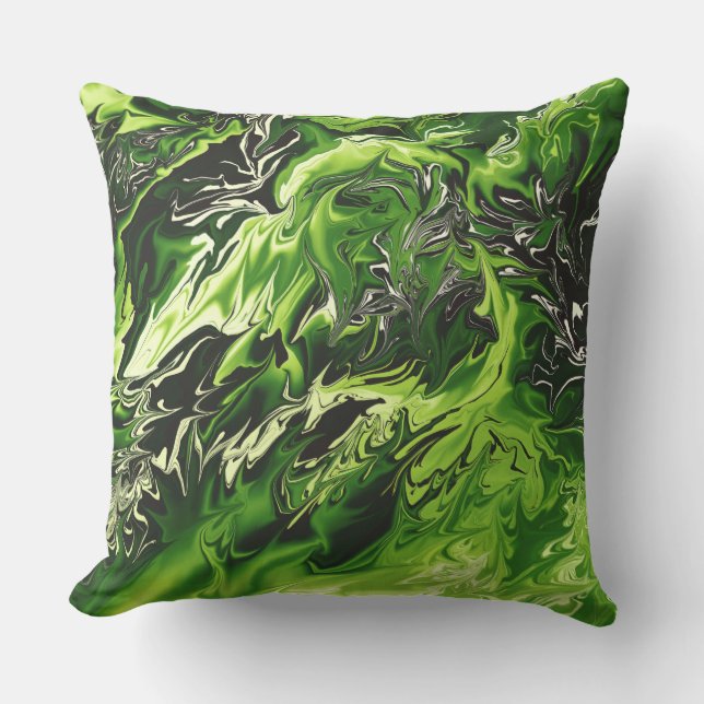 Almofada Travesseiro de Decoração dos Verdes Modernos (Frente)