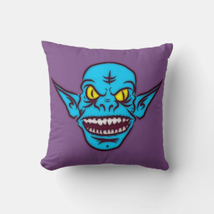 Almofada TRAVESSEIRO de demônio DESIGN azul-zombie troll RE