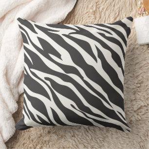 Almofada Travesseiro de Design Zebra branca preto e esbranq