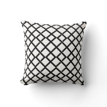 Travesseiro de Diamante Geométrico Preto e Branco