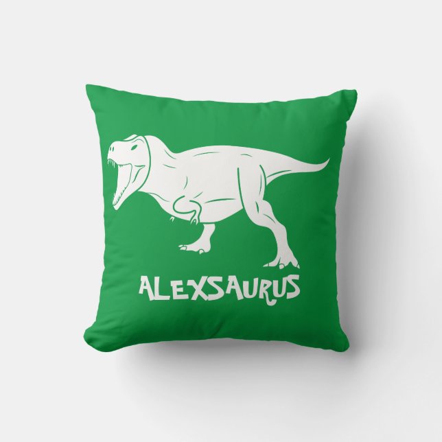 Almofada Travesseiro de Dinossauro Personalizado, Presente  (Frente)
