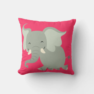 Almofada Travesseiro de Elefante de Desenho Animado Alegre