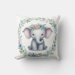 Almofada Travesseiro de Elefante Fofo em Azul