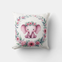 Almofada Travesseiro de Elefante Fofo em Rosa