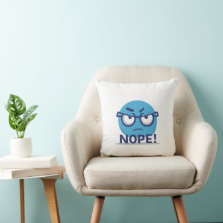 Almofada Travesseiro de Emoji Divertido Não – Rosto Azul co