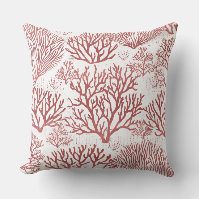 Almofada Travesseiro de Ênfase de Coral (Frente)