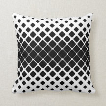 Travesseiro de Ênfase de Padrão de Diamante Preto 