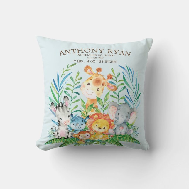 Almofada Travesseiro de Estatísticas de Nascimento dos Rapa (Frente)