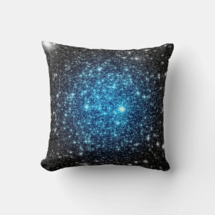 Almofada Travesseiro de estrelas pretas azuis