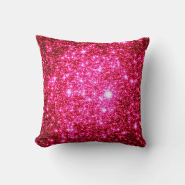 Almofada Travesseiro de Estrelas Rosa Brilhante