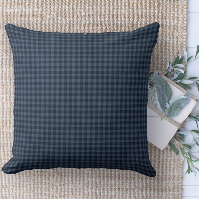 Almofada Travesseiro de fazenda moderno sofá Xadrez azul Gi (throw pillow farmhouse pillows country navy blue plaid throw pillow )