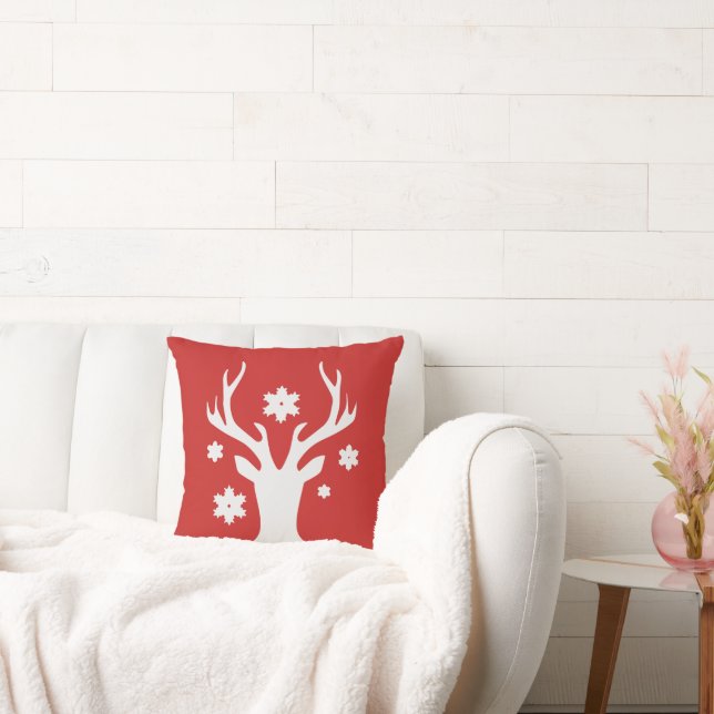 Almofada Travesseiro de Feriado de Cabeça de Reé Branca de  (Sofá)