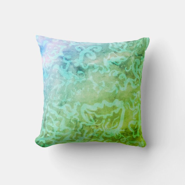 Almofada Travesseiro de Fibra Arte de Pintura Batik (Frente)