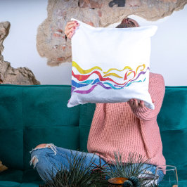 Almofada Travesseiro de fitas multicoloridas