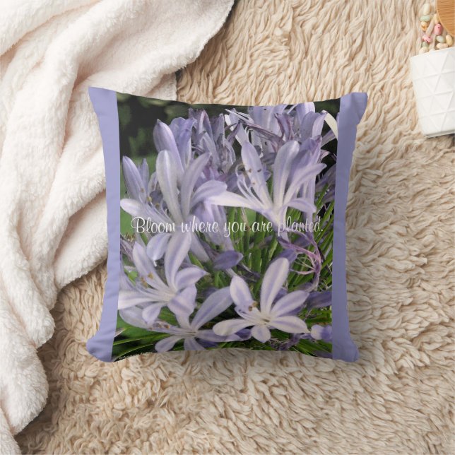 Almofada Travesseiro de Flor Agapanthus Roxo (Cobertor)