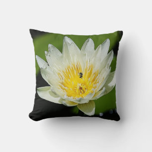 Almofada Travesseiro de Flor Lilar de Água Branca e de Abel