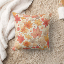 travesseiro de folha de mapa de outono