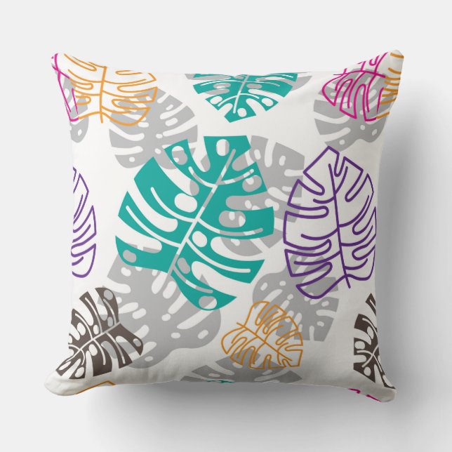 Almofada travesseiro de folhas decorativas (Frente)