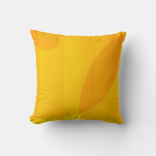 Almofada Travesseiro de Formas Geométricas Amarelo-Laranja