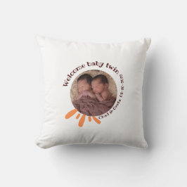 Almofada Travesseiro de Foto de Bebês Gêmeos Personalizado