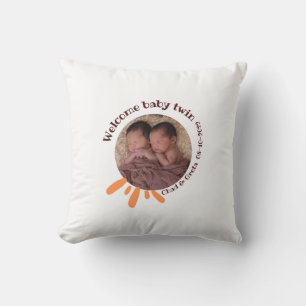 Almofada Travesseiro de Foto de Bebês Gêmeos Personalizado
