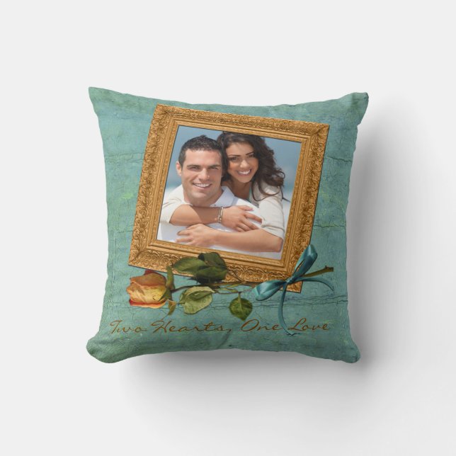 Almofada Travesseiro de Fotografia Rosa Amarelo Jumbo Vinta (Frente)