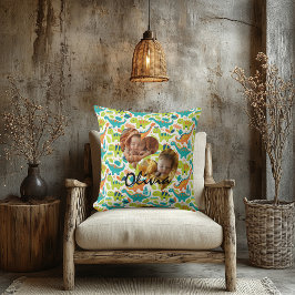 Almofada Travesseiro de fotos com Frames do Coração e Dinos