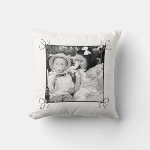 Almofada Travesseiro de Fotos Personalizadas Preto e Branco