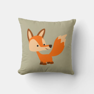 Almofada Travesseiro de Fox de Cartoon Bonito