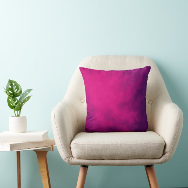 Almofada Travesseiro de fumaça rosa e roxo personalizado -  (Cadeira)