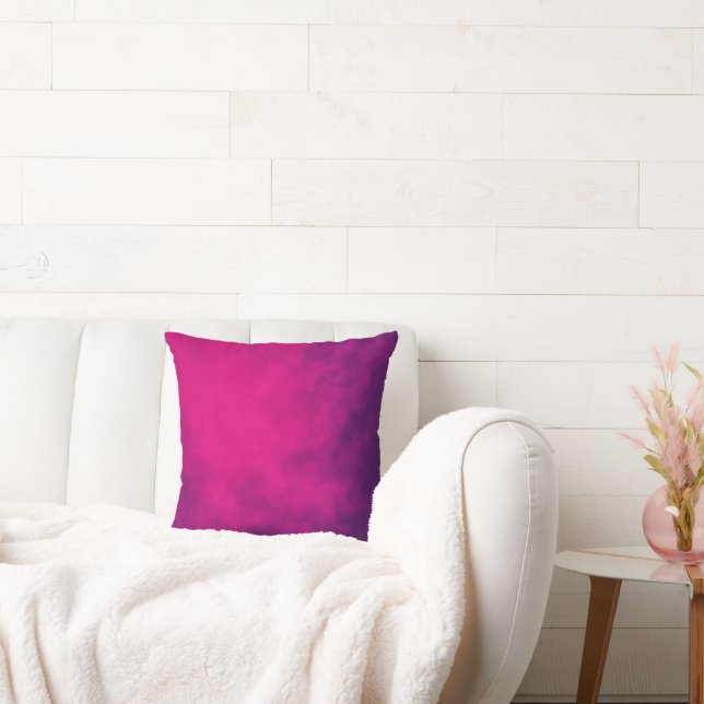 Almofada Travesseiro de fumaça rosa e roxo personalizado -  (Sofá)