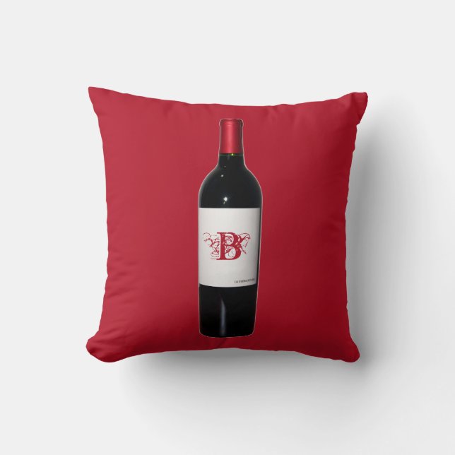 Almofada Travesseiro de garrafa de vinho personalizado (Frente)
