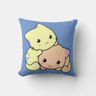 Almofada travesseiro de gatinhos de desenho animado