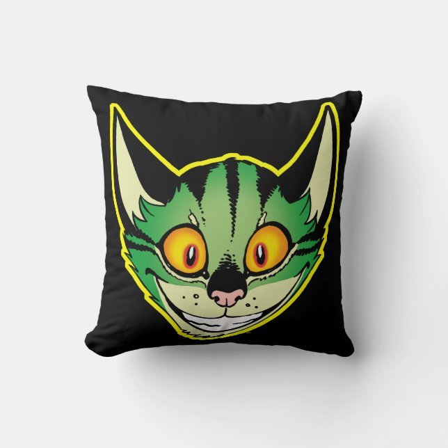 Almofada Travesseiro de Gato de Cartoon Fluorescente (Frente)