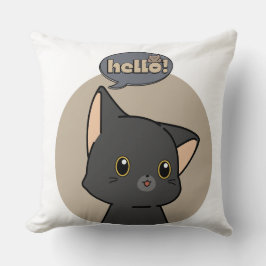 Almofada Travesseiro de Gato de Cinza