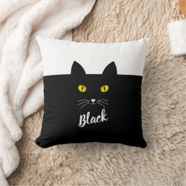 Almofada Travesseiro de Gato Preto Personalizado, Presente 