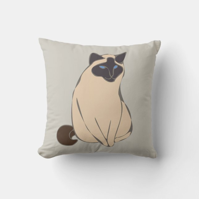 Almofada Travesseiro de Gato Siames (Frente)