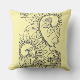 Almofada Travesseiro de gingham de caracol-de-flor fantasia