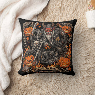 Almofada Travesseiro de Halloween de Oni Samurai Motociclis