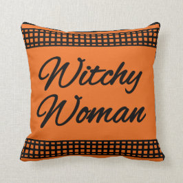 Almofada Travesseiro de Halloween para Mulher Witchy