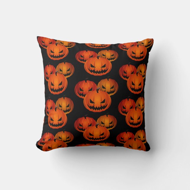 Almofada Travesseiro de Halloween - Pumpkins assustador (Frente)