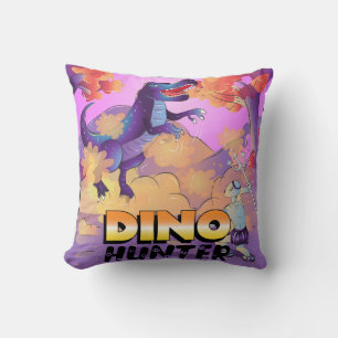 Almofada Travesseiro de Ilustração Dino Hunter