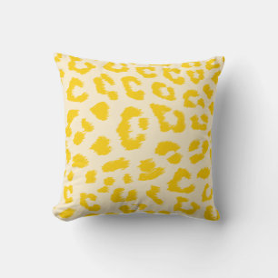 Almofada Travesseiro de Impressão Leopardo Amarelo-Manteiga