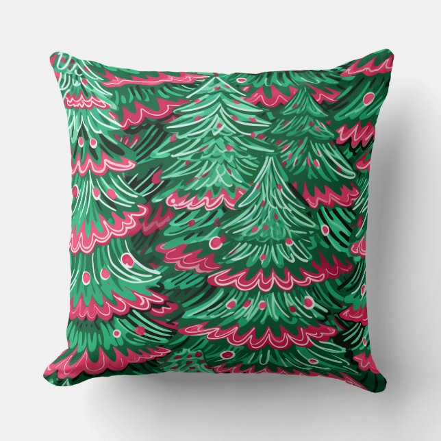 Almofada Travesseiro de inverno com floco de neve moderno - (Frente)