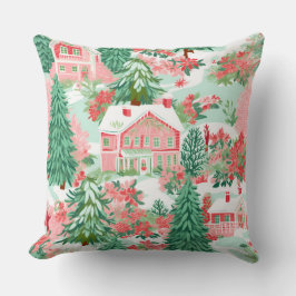 Almofada Travesseiro de inverno com floco de neve moderno -