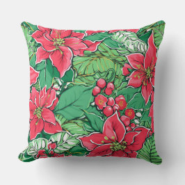 Almofada Travesseiro de inverno com floco de neve moderno -