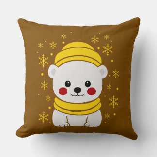 Almofada Travesseiro de Inverno de Urso Polar Fofo