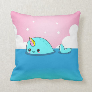 Almofada Travesseiro de Kawaii Narwhal