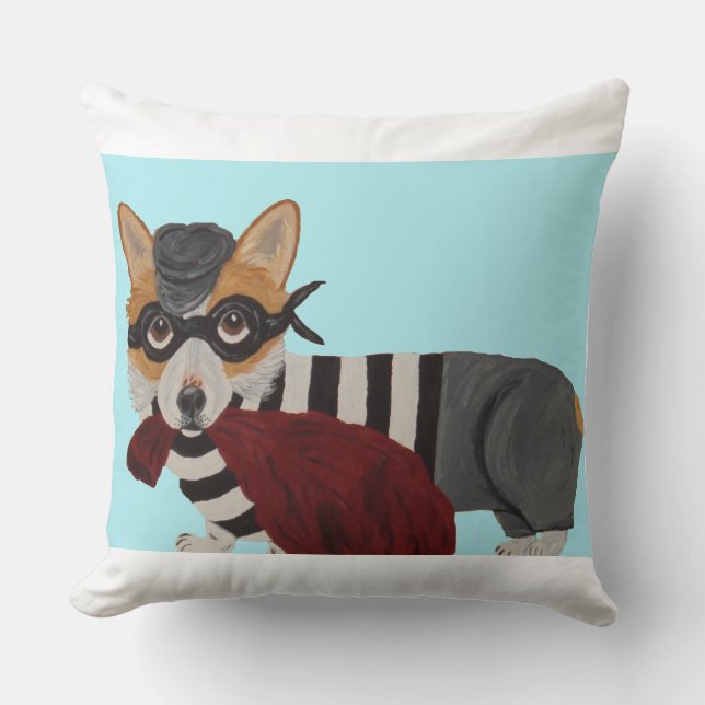 Almofada Travesseiro de Ladrão de Guloseimas Welsh Corgi La (Frente)