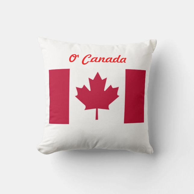 Almofada Travesseiro de lançamento da bandeira do Canadá (Frente)
